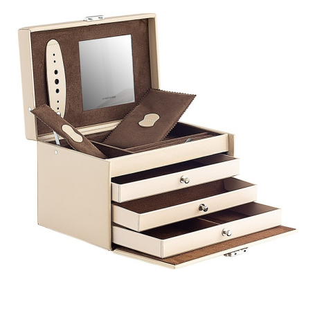 Moderní krémová šperkovnice Cordoba 26217-8 Friedrich Lederwaren