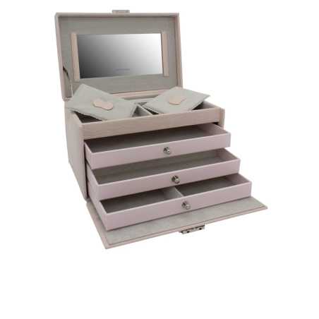 Exkluzivní starorůžová šperkovnice s krokodýlím vzorem Caiman 20135-4 Friedrich Lederwaren