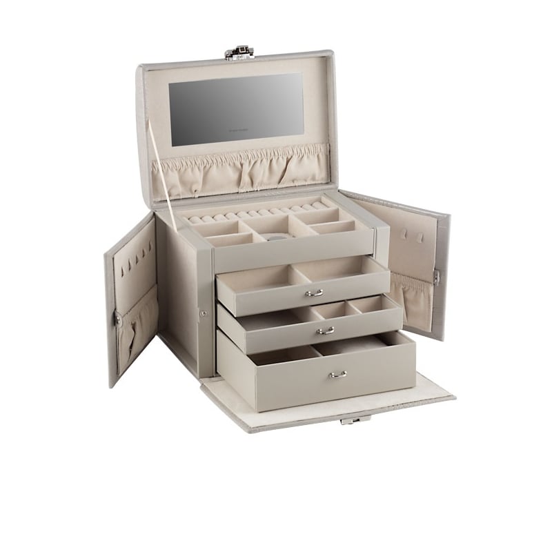 Moderní šedá šperkovnice s krokodýlím vzorem Caiman 20136-9 Friedrich Lederwaren