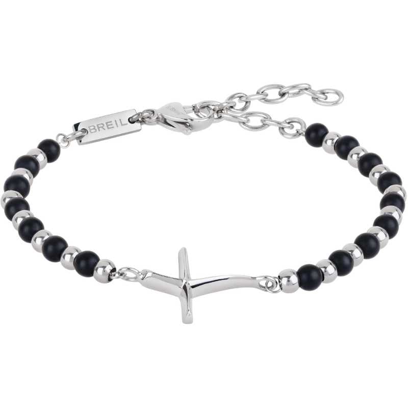 Korálkový náramek s onyxem Code TJ2989 Breil