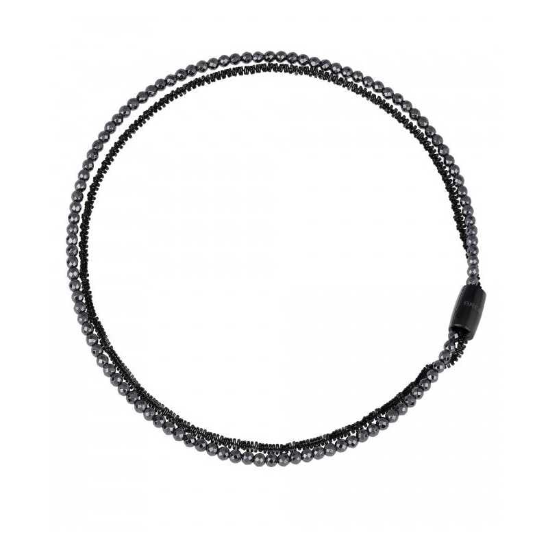 Dvojitý náhrdelník s hematitem Magnetica System TJ2939 Breil