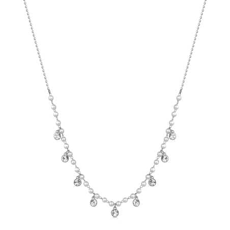 Okouzlující ocelový náhrdelník s perlami Chant BAH83 Brosway