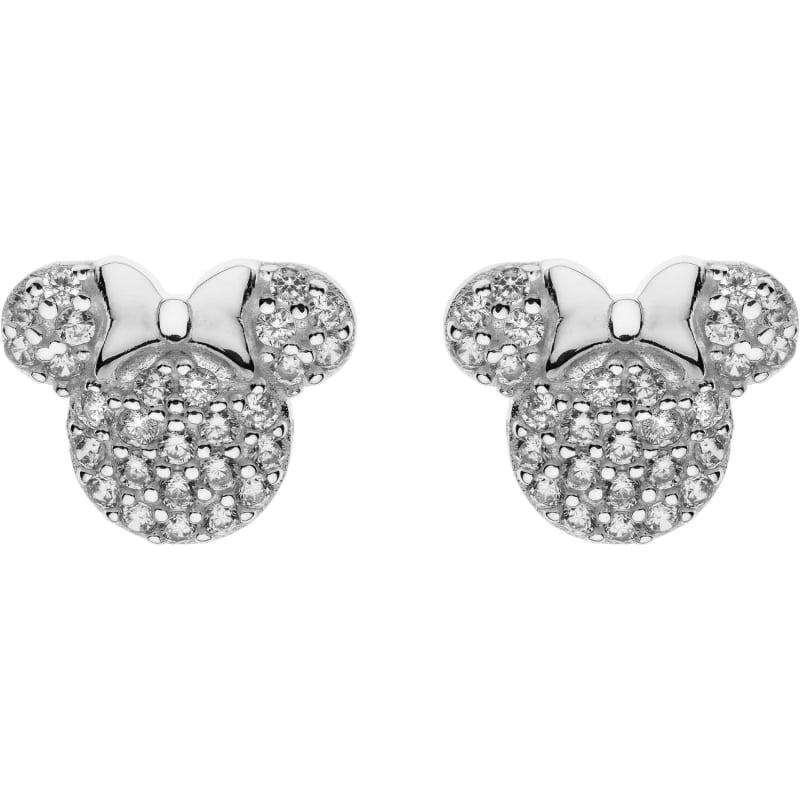 Stříbrné náušnice pecky Minnie Mouse se zirkony ES00049SZWL.CS Disney