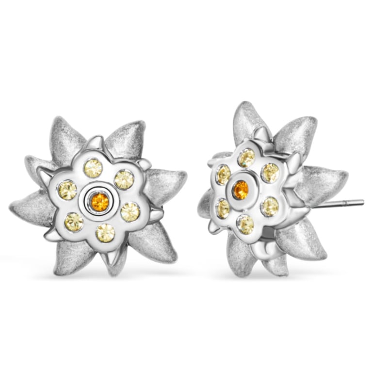 Něžné náušnice Protěž s krystaly 41050.R Crystalp