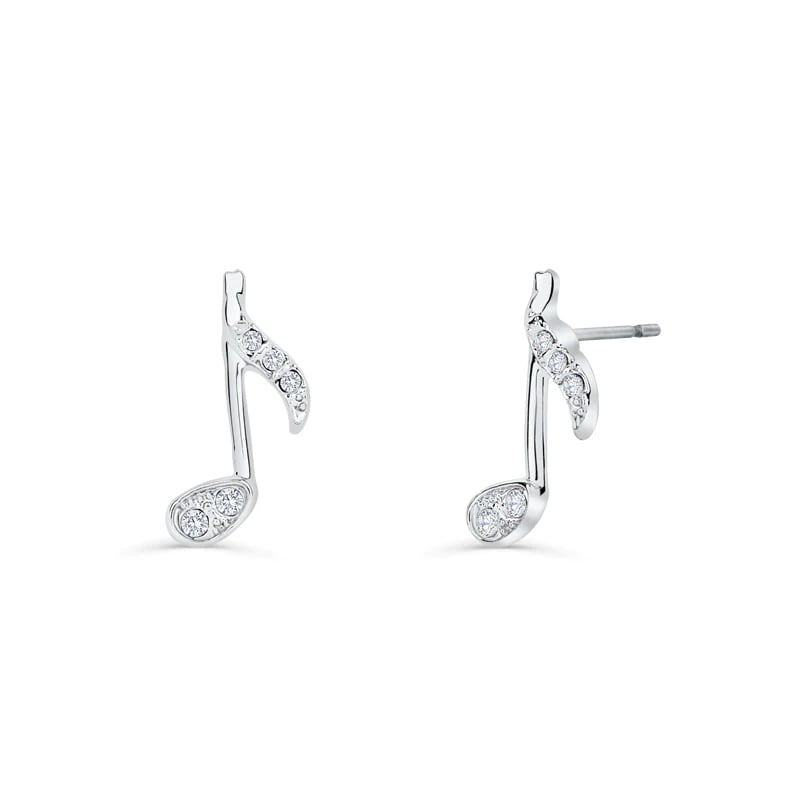 Originální peckové náušnice Noty 4364.CRY.R Crystalp