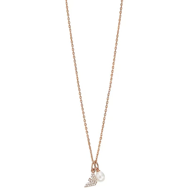 Stylový bronzový náhrdelník se zirkony EG3573221 Emporio Armani