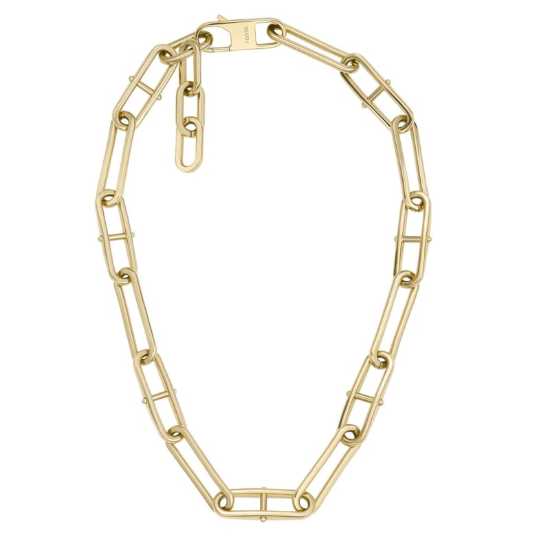 Slušivý pozlacený náhrdelník Heritage JF04102710 Fossil