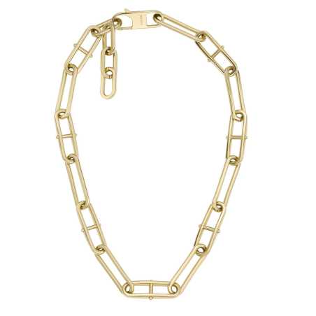 Slušivý pozlacený náhrdelník Heritage JF04102710 Fossil