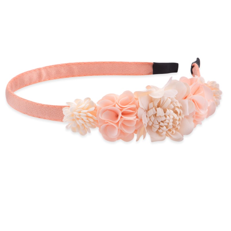 Slušivá světle růžová čelenka do vlasů s květinami Troli Slušivá světle růžová čelenka do vlasů s květinami Troli