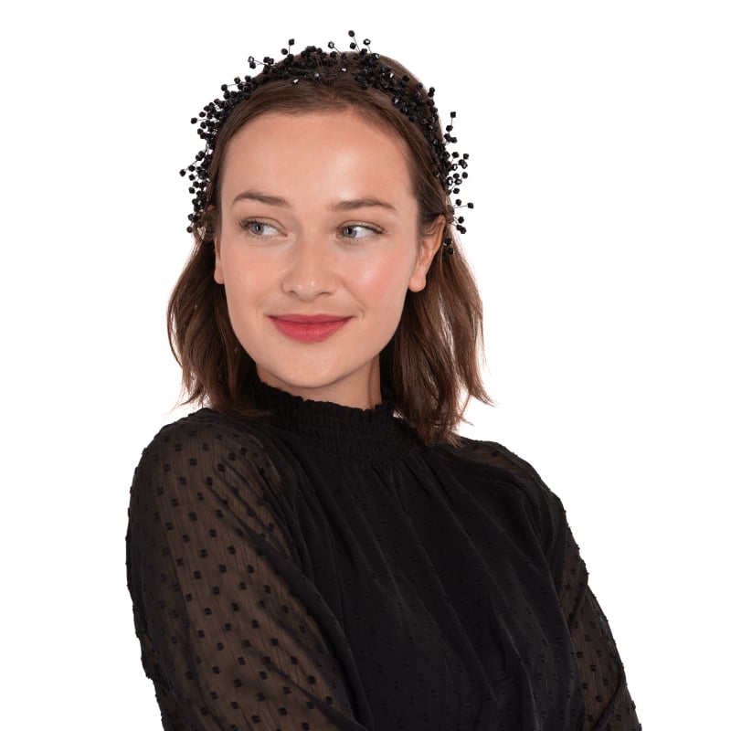 Módní černá čelenka do vlasů Troli Módní černá čelenka do vlasů Troli