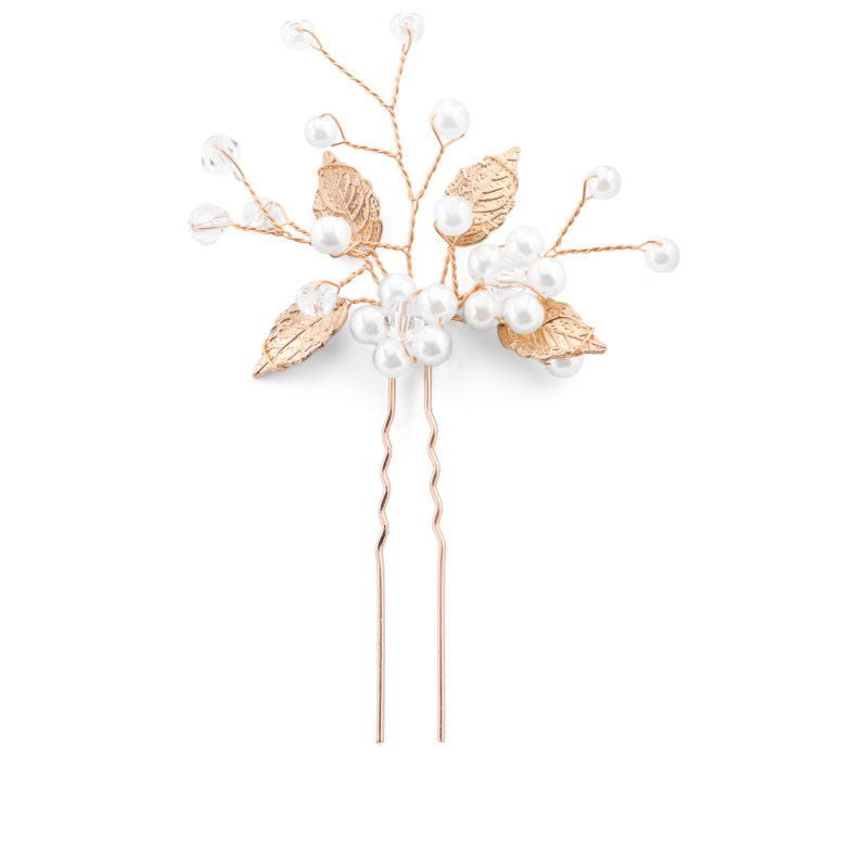 Půvabná pozlacená květinová vlásenka Troli Půvabná pozlacená květinová vlásenka Troli