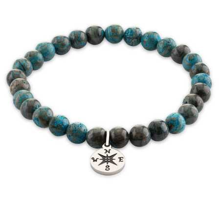 Cestovatelský korálkový náramek z jaspisu Troli / Délka: 17 cm