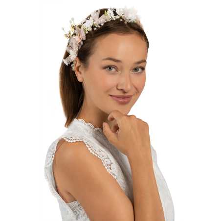 Květinová čelenka do vlasů Troli