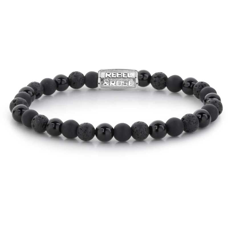 Korálkový náramek Black Rocks RR-60033-S Rebel&Rose / Rozměr: 20 cm - L+ Korálkový náramek Black Rocks RR-60033-S Rebel&Rose / Rozměr: 20 cm - L+