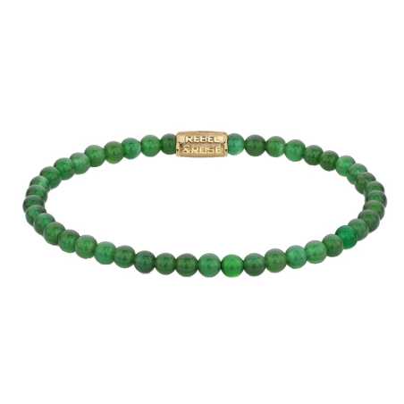 Korálkový náramek Green Harmony Gold RR-40106-G Rebel&Rose / Rozměr: 15 cm - XS