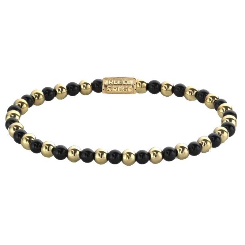 Korálkový náramek Mix Black Madonna RR-40061-G Rebel&Rose / Rozměr: 16,5 cm - S Korálkový náramek Mix Black Madonna RR-40061-G Rebel&Rose / Rozměr: 16,5 cm - S
