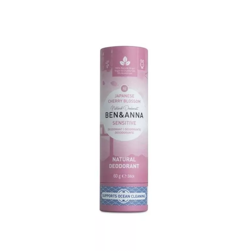 Tuhý deodorant sensitive třešňový květ Ben & Anna - 60 g Tuhý deodorant sensitive třešňový květ Ben & Anna - 60 g