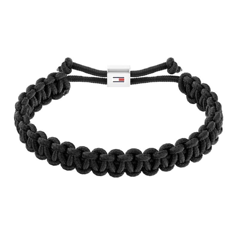 Černý paracord náramek Braided 2790496 Tommy Hilfiger Černý paracord náramek Braided 2790496 Tommy Hilfiger