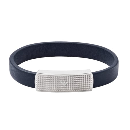 Elegantní kožený modrý náramek EGS2987040 Emporio Armani