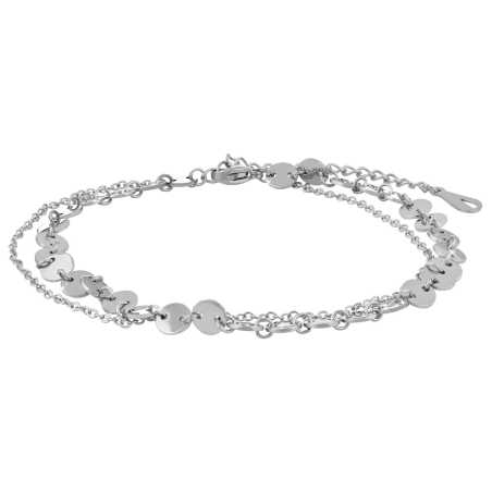 Dvojitý penízkový náramek z oceli Troli