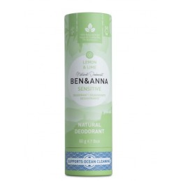 Tuhý deodorant sensitive citrón a limetka Ben & Anna - 60 g