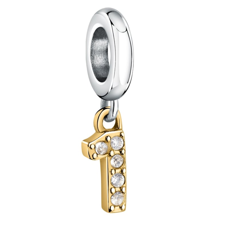 Ocelový bicolor přívěsek číslice "1" Drops SCZ1302 Morellato