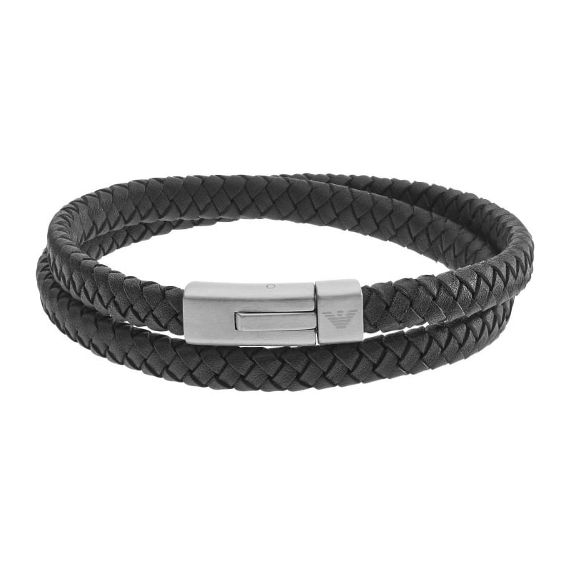 Dvojitý kožený náramek EGS2176040 Emporio Armani