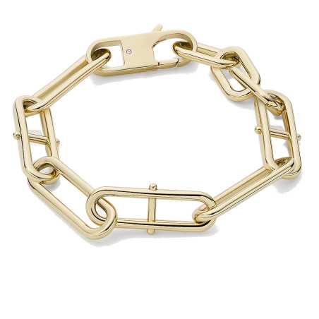 Moderní pozlacený náramek z oceli Heritage JF04234710 Fossil