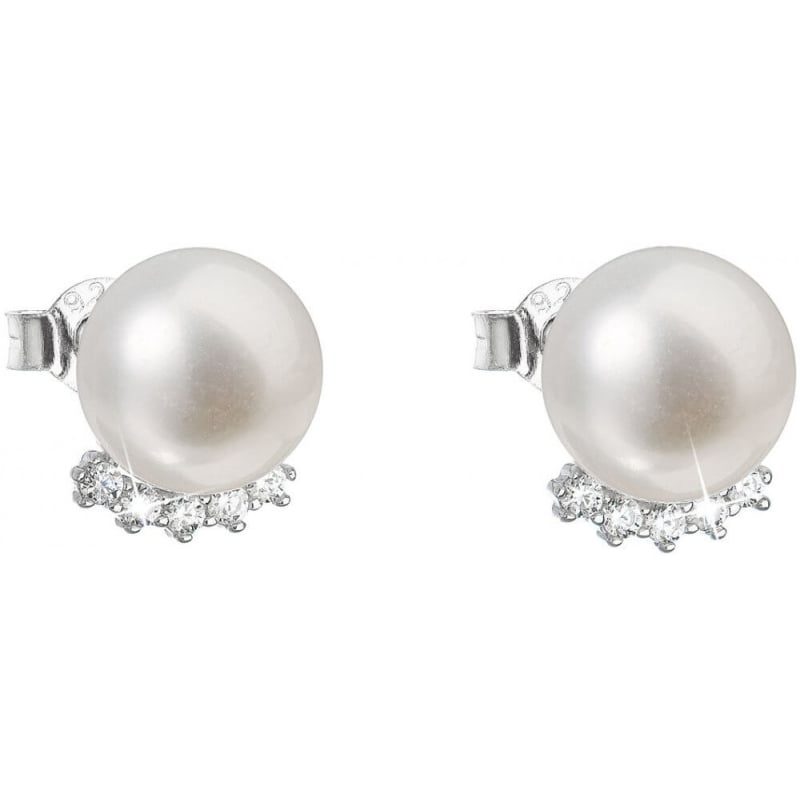 Stříbrné náušnice pecky s pravými perlami Pavona 21020.1 Evolution Group