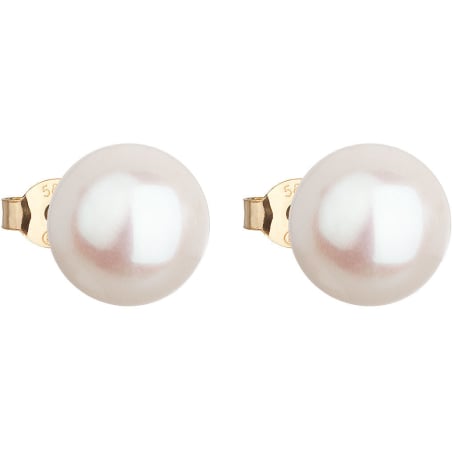 Zlaté náušnice pecky s pravými perlami Pavona 921043.1 Evolution Group