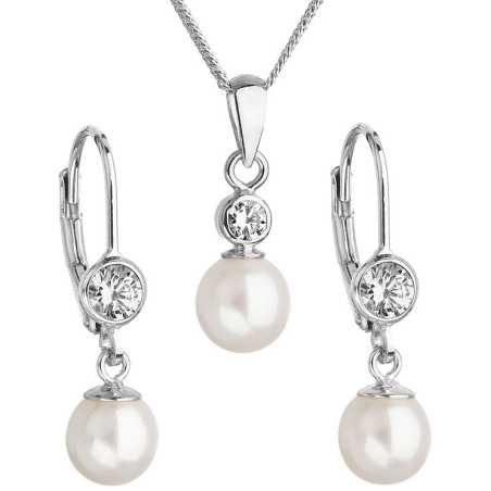 Dámská perličková sada s krystaly Pavona 29006.1 bílá Evolution Group