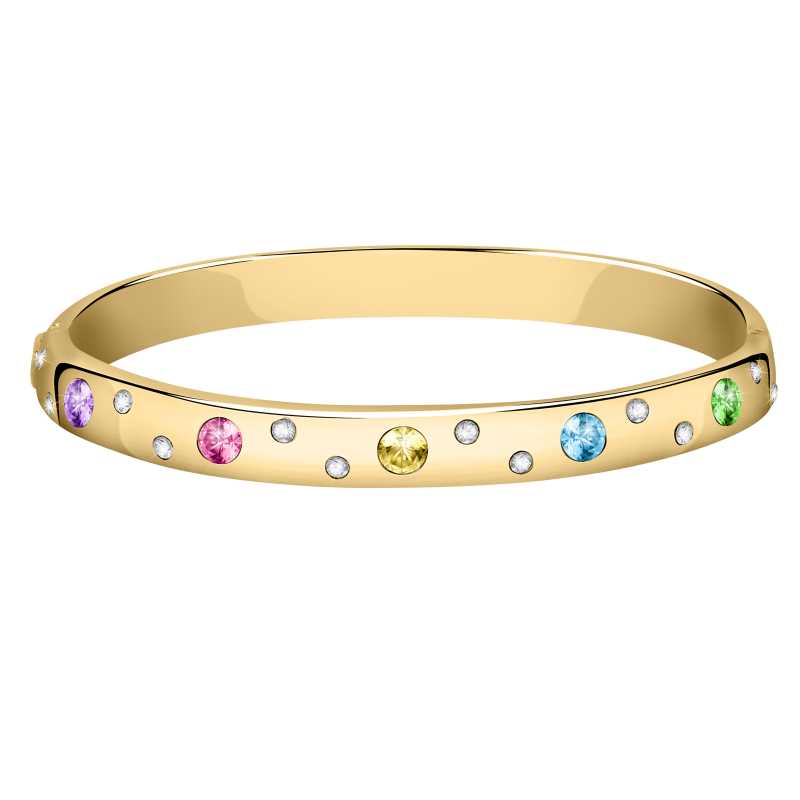 Pevný pozlacený náramek s krystaly Poetica SAUZ03 Morellato Pevný pozlacený náramek s krystaly Poetica SAUZ03 Morellato