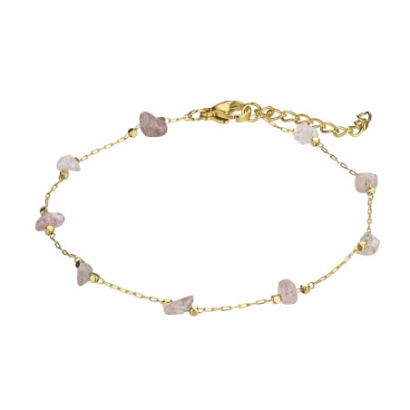 Slušivý pozlacený náramek s růženínem EWB23021G Emily Westwood