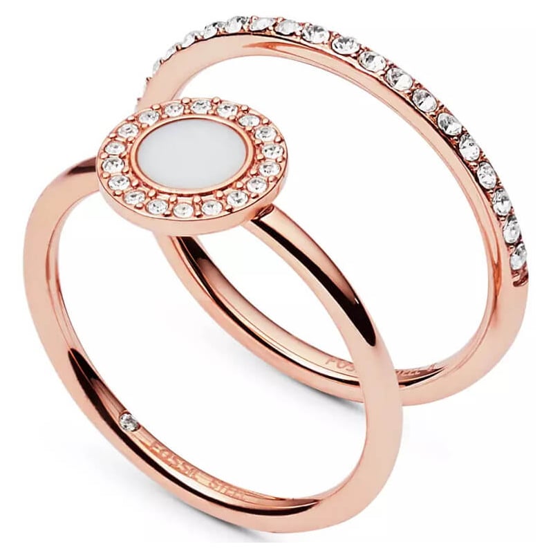 Pozlacený dvojitý prsten se třpytivým kruhem JF02666791 Fossil / Obvod: 52 mm - 52 mm Pozlacený dvojitý prsten se třpytivým kruhem JF02666791 Fossil / Obvod: 52 mm - 52 mm