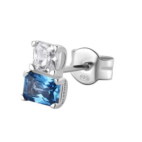 Elegantní stříbrná single náušnice Fancy Freedom Blue FFB06 Brosway