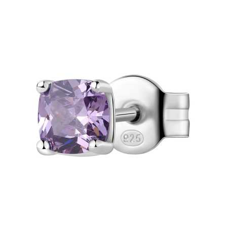 Stylová stříbrná single náušnice Fancy Magic Purple FMP07 Brosway