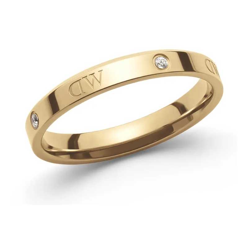 Originální pozlacený prsten s krystaly Classic Lumine DW0040028 Daniel Wellington / Obvod: 54 mm - 54 mm