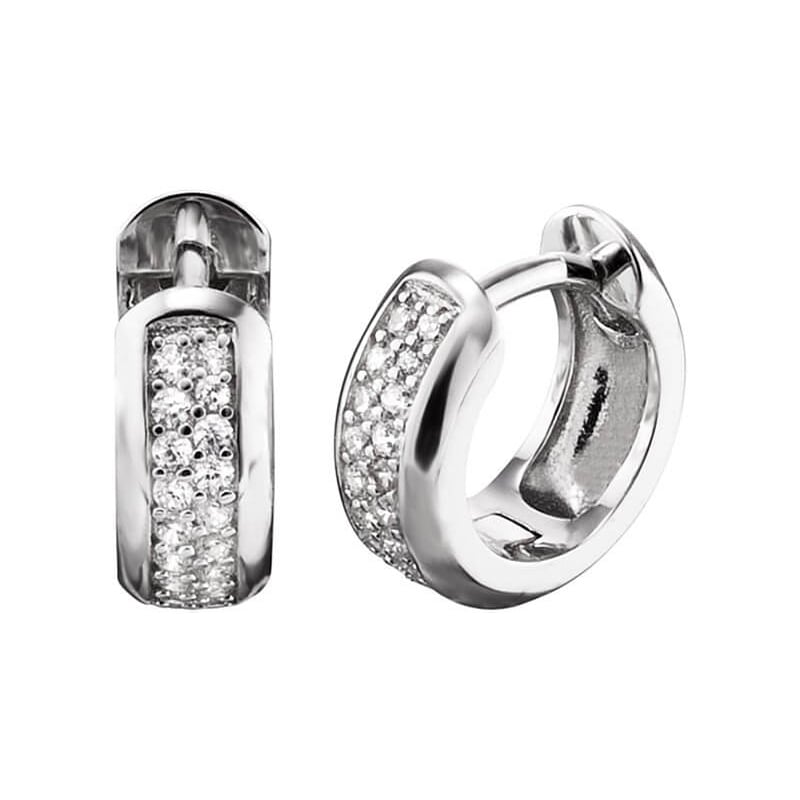 Stříbrné kruhové náušnice se zirkony Anna ERE-ANNA-ZI-CR Engelsrufer Stříbrné kruhové náušnice se zirkony Anna ERE-ANNA-ZI-CR Engelsrufer