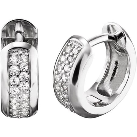 Stříbrné kruhové náušnice se zirkony Anna ERE-ANNA-ZI-CR Engelsrufer