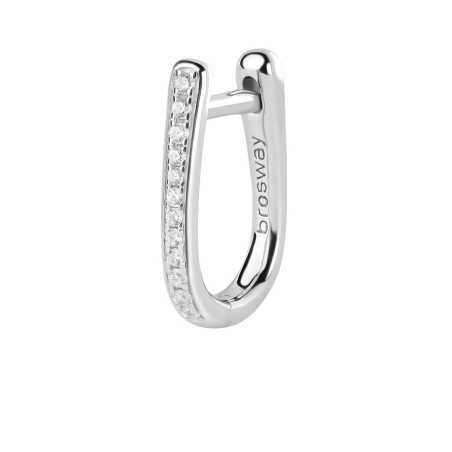 Single náušnice se zirkony Fancy Infinite White FIW10 Brosway