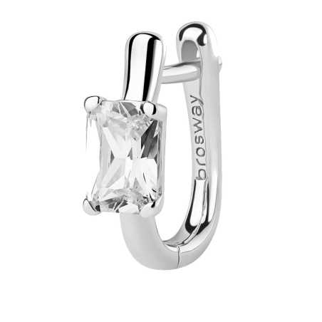 Stříbrná single náušnice Fancy Infinite White FIW11 Brosway