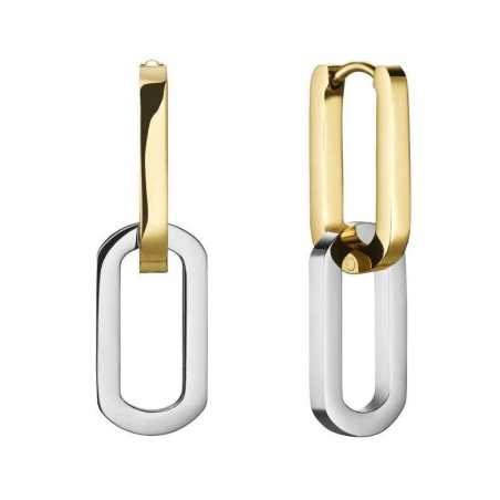 Minimalistické bicolor náušnice z oceli 2v1 JEDLG-J712 Rosefield