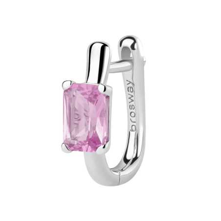 Stříbrná single náušnice Fancy Vibrant Pink FVP07 Brosway