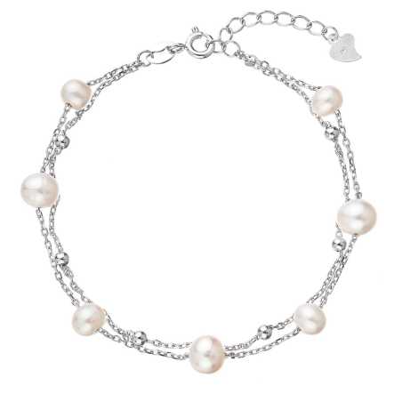 Půvabný dvojitý náramek s říčními perlami 23019.1 Evolution Group