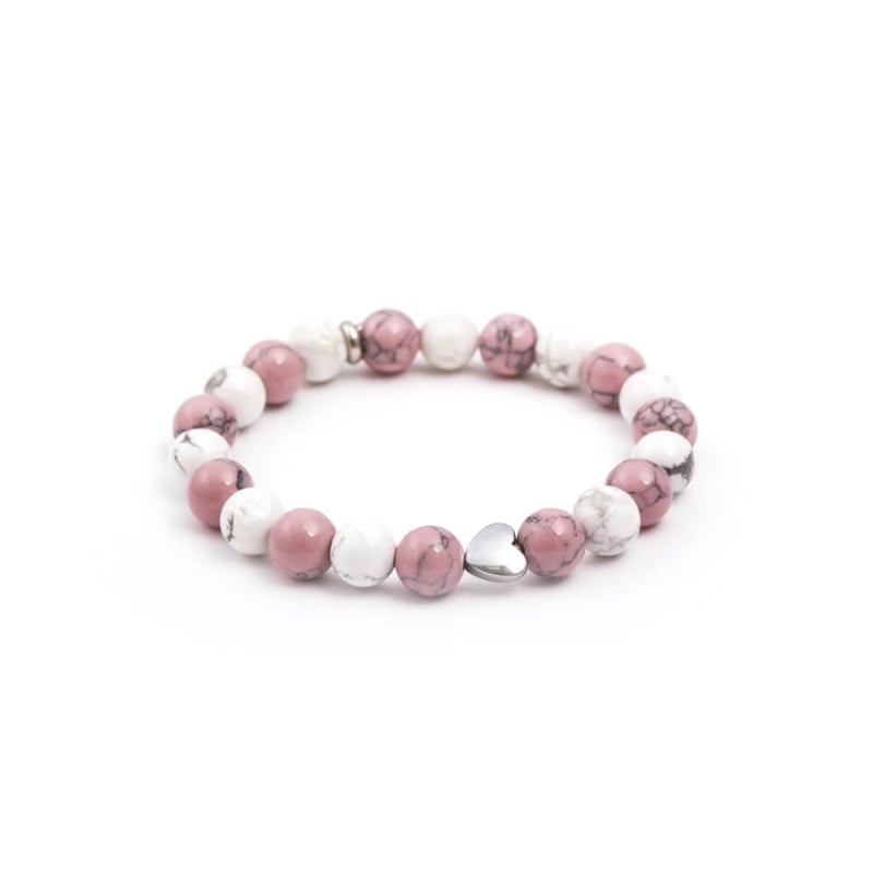 Korálkový náramek z howlitu MINK91/17 Agato Korálkový náramek z howlitu MINK91/17 Agato