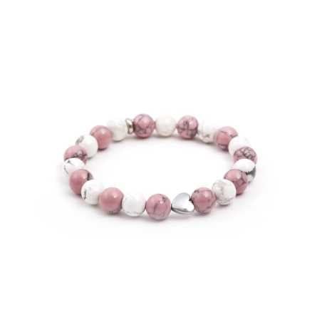 Korálkový náramek z howlitu MINK91/17 Agato