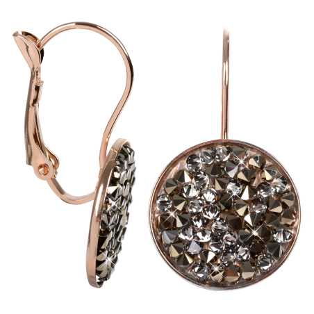 Elegantní bronzové náušnice Rocks Chocolate Levien