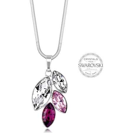 Náhrdelník s fialovými krystaly Navette Levien