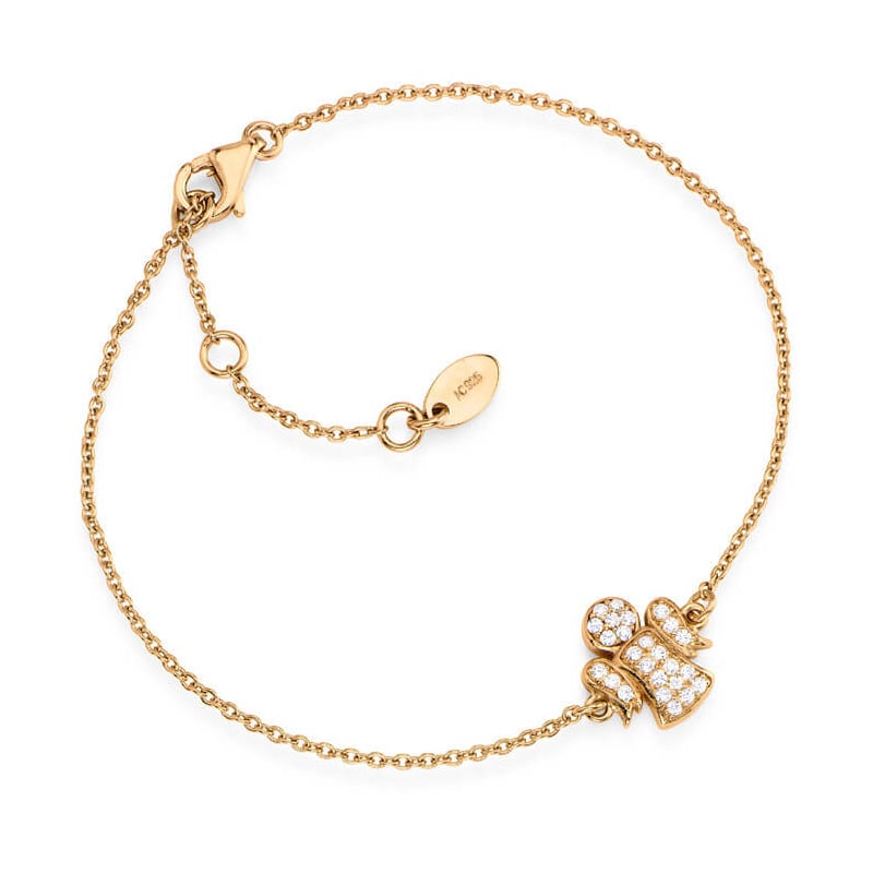 Originální pozlacený náramek se zirkony Angels BRARB Amen Originální pozlacený náramek se zirkony Angels BRARB Amen