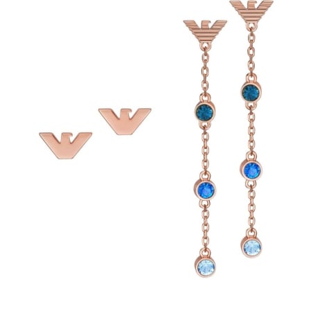 Stylová bronzová sada náušnic EGS3013SET Emporio Armani